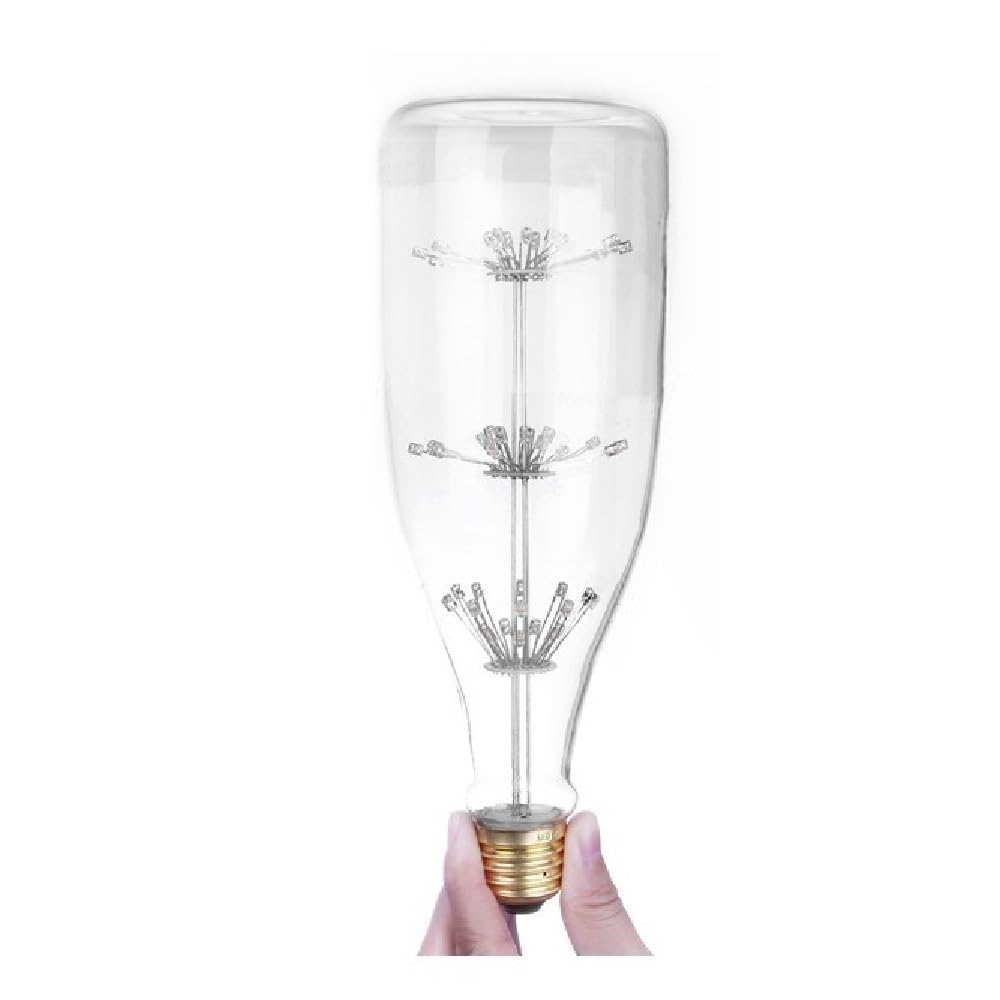 YSJX lighting, Paquete de 2, lámpara estrellada de fuegos artificiales E27 AC220V E27 3W ST64 bombilla Led creativa lámpara de filamento Retro Edison Bombillas para el hogar