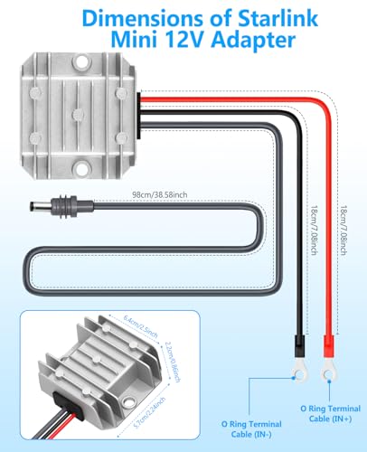 Image of Starlink Mini 12V Adapter DC Step Up Converter 12V to 30V 3.5A Power Supply