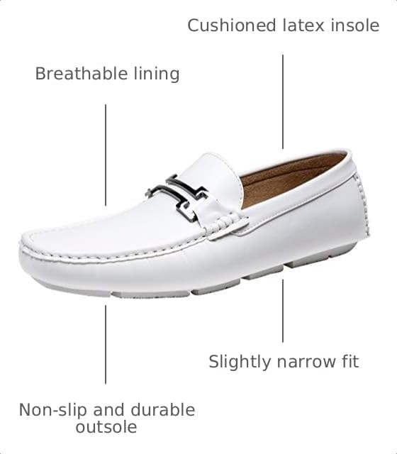 Image of Jousen Men's Penny Loafers Casual Driving Slip On Shoes | Rubber Outsole Soft Lightweight Moccasins Daily Business Wedding Office Travel Boat