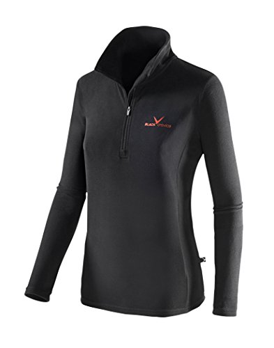 Black Crevice Dames fleece skirolli I skitrui voor dames in verschillende kleuren en maten I functioneel shirt I dames skirolli met ritssluiting I midlayer van 100% microfleece