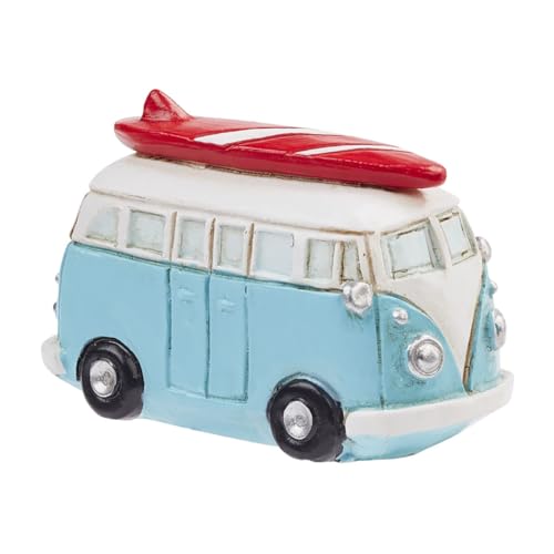 CREATIV DISCOUNT Miniatur-Camping-Bus mit Surfbrett, Größe ca. 4,5 cm