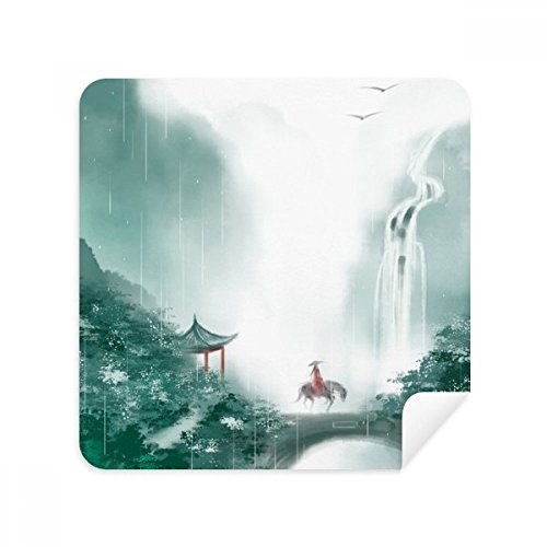 Nettoyage téléphone écran et lunettes aquarelle chinoise en suède