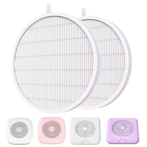 MelodySusie Nail Dust Collector Replacement Filter 2 Pack Reusable Dust Filter for MelosySusie Nail Dust Collector Vacuum Fan Dust Collector Extractor Electric Dust Suction Machine