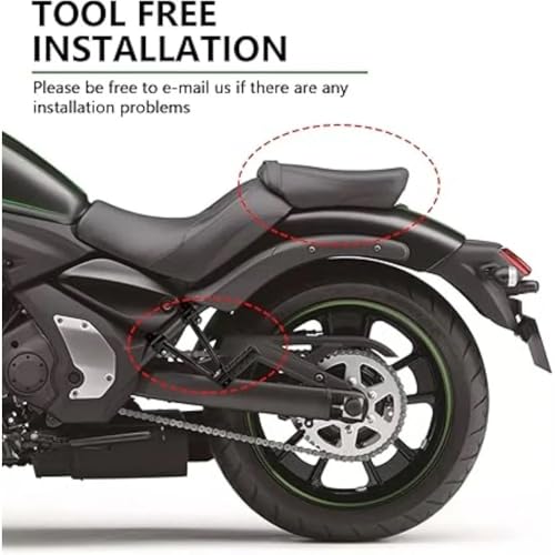 Asiento de pasajero para VN650 Vulcan S 650 con estriberas traseras 4
