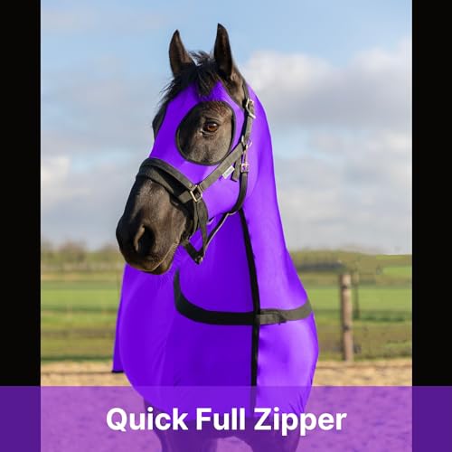 Image of RESISTANCE Premium Horse Sleazy Full Body Slicker with Zipper Face & Forelock Saver Horse Care Sheet