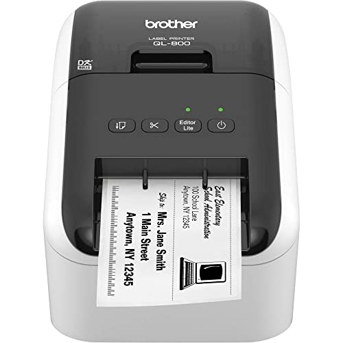 Brother Ql-800 High-Speed Professional Label Printer With Black And Red Printing - Usb Connectivity, 2.4" Wide, 300 X 300 Dpi, 93 Labels Per Minute, Automatic Cutter, Postage And Barcode Printer #TOP3