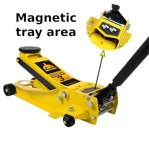 Torin TAM830008-1 Hydraulic Low Profile Floor Jack, JackBoss Super Heavy Duty Car Jack, (6,000 lb.) Capacity, Yellow