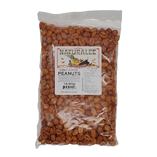 Naturalee Peanuts, No Skin Spanish Peanuts 1 Lbs - Chili Lemon - Heart Health, High Protein #TOP11
