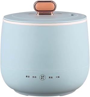 ZHANGMIN Rice Cooker Small, 1.8L Mini Electric Rice Cooker with Non-Stick Pot for 1-2 People, 4 Multicooker Functions to Make Rice, Soup, Porridge, Cake (Color : Blue)