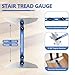 Zihvfzu Stair Tread Template Tool, 11- to 60-in. Length Stair Tread Jig for Accurately Measuring Angle and Length, Adjustable Measurement Ruler, Shelf Scribe Layout Tool for Stairs, Shelf, and Cutting