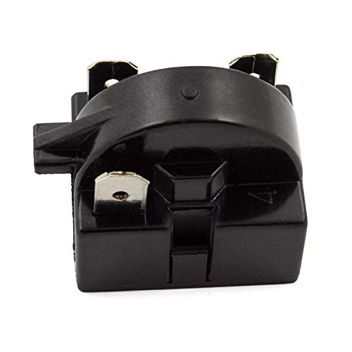 Click Down Plastic Housing 4.7 Ohm 1 Pin Refrigerator Ptc Starter Relay Black #TOP4