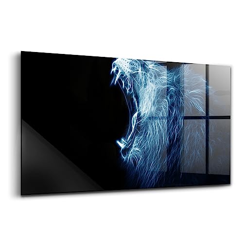 Peinture murale verre durable Wallfluent lion 120x60cm art