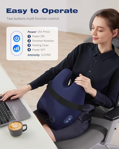 Image of Shiatsu Neck and Back Massager with Heat, Neck and Shoulder Massagers, Deep Tissue Kneading Massage Pillow for Lower Back, Shoulder, Leg Muscle Pain Relief, Relax Christmas Gift for Woman Man Dad Mom