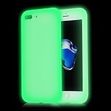 iPhone 7 Plus Case,Walcase [Shockproof] Luminous Silicone Gel Protection Shell Noctilucous  Light Up Shining Glow In The Dark Back Bumper Case Cover for 5.5 Inch Screen iPhone 7 Plus 2016,Fluorescent
