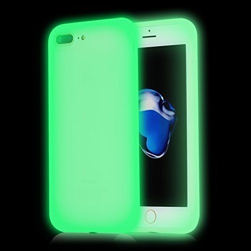 iPhone 7 Plus Case,Walcase [Shockproof] Luminous Silicone Gel Protection Shell Noctilucous Light Up Shining Glow In The Dark Back Bumper Case Cover for 5.5 Inch Screen iPhone 7 Plus 2016,Fluorescent
