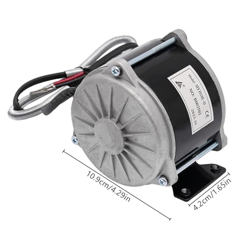 HIFMGHE 36V 500W Gear Reduction Electric Motor MY1018E-D, 1700RPM Electric Bicycle Brushed Motor Reductor, High Torque DC Motor for Electric Bicycles Dirt Bikes Scooters E-Bike