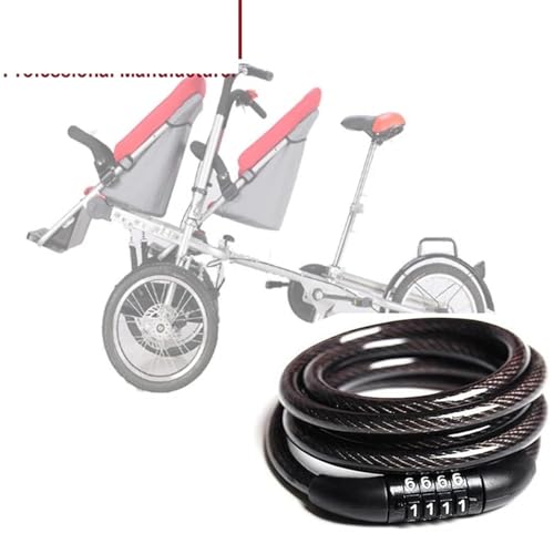 Serrure de chaîne de vélo et moto à code numérique de 120 cm - 4