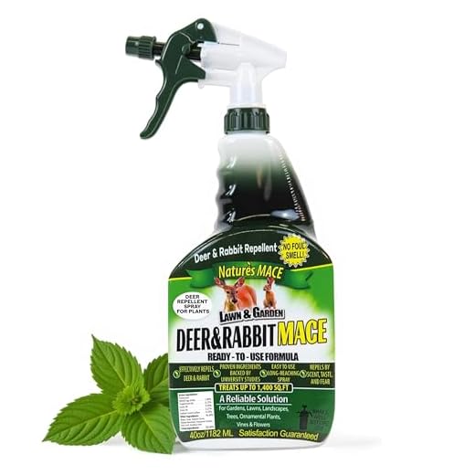 Nature's Mace Deer & Rabbit Repellent 40oz Spray/Covers 1,400 Sq. Ft. / Repel Deer from Your Home & Garden. Safe to use Around Children, Plants & Produce. Protect Your Garden Instantly