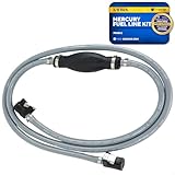 Five Oceans Mercury Marine Boat Fuel Line Kit, 3/8-Inch x 6-Foot, EPA/CARB Approved, Leakproof, Outboard Fuel Line for All Mercury Engine End and Tank End Male Fitting (Pre-1998) - FO4911