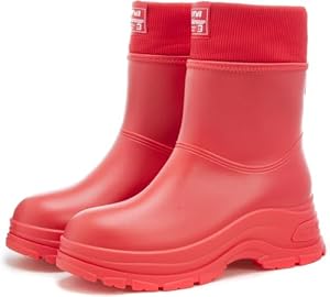 Goolecrimp Goolecrimp Damen Winter Plüsch Gefütterte Warme Gummistiefel Modische Leichte Outdoor Regenschuhe Winter Wasserdichte Halbhohe Regenschuhe Rutschfeste Gartenschuhe (Rot,38cm) Goolecrimp Goolecrimp Damen Winter Plüsch Gefütterte Warme Gummistiefel Modische Leichte Outdoor Regenschuhe Winter Wasserdichte Halbhohe Regenschuhe Rutschfeste Gartenschuhe (Rot,38cm)