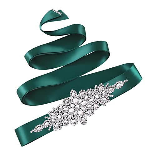 Gift_Source Brautgürtel Hochzeitskleid Gürtel Bling Kristall Strass Brautkleid Gürtel Schärpe Brautjungfern Schärpe Glänzend Diamant Schleife Schärpe für Hochzeit, formeller Abend,Frauen,Abendkleider Cover