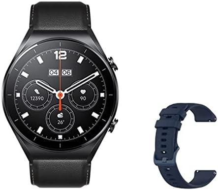 HIONRE Smart Watch Smartwatch 1.43″ AMOLED Display 12 Days Battery Life Wireless Charging Bluetooth™ Answer Call Wrist Watch Electronic Digital (Color : Black and Blue)