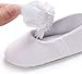 BENHERO Baby Infant Girls Soft Sole Floral Princess Mary Jane Shoes Prewalker Wedding Dress Shoes(0-6 Months Infant A/White)