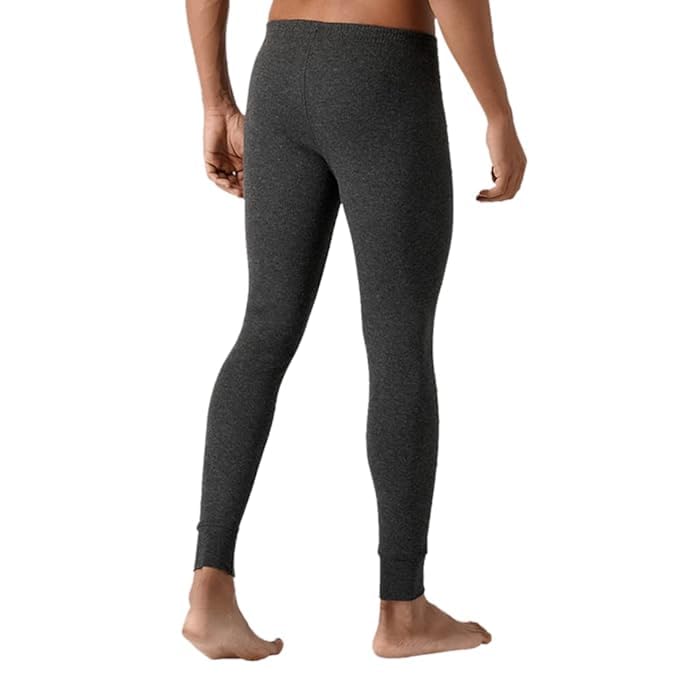 U.S. POLO ASSN.. Men's I753 Mid Rise Snug Fit Solid Thermal Pants(I753-PL_Anthra Melange_L)