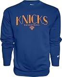 Blue 84 New York Knicks NBA Officially Licensed Crewneck Sweatshirt Embroidery Basketball Arch, Team Color, Large