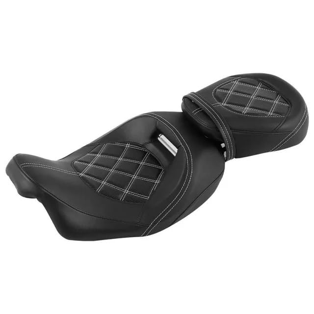 Asiento de motocicleta dos plazas para viajes largos en ruta con Electra Glide