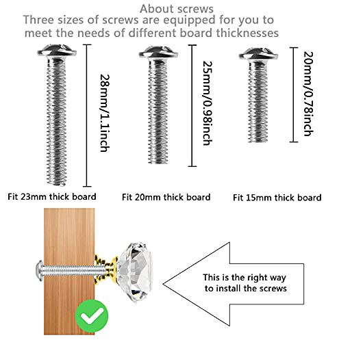 16 pezzi Pomelli di Cassetto 30mm,Maniglia per