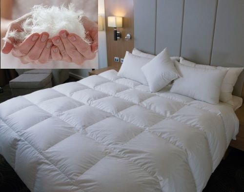 iStyle Mode Luxury Goose Feather & Down Duvet 10.5 Tog Quilt 100% Cotton Anti Dust Mite & Down Proof (King)