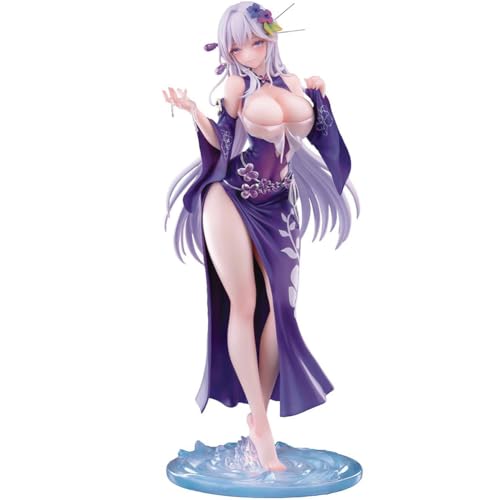 Zhongkaihua The Water Saintess - Figura de Mizu no Seijo con ilustración de anime de niña de 26 cm, modelo de pintura original para el hogar, escritorio, decoración de cumpleaños