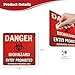 Biohazard Stickers, 2 Pack 7×7 Inch Red Vintage Industrial Style Biohazard Sign, Self-Adhesive Waterproof Vinyl Biohazard Warning Labels for Labs, Hospitals, Factories & Restricted Areas Durable, Reflective Decals, Soslina