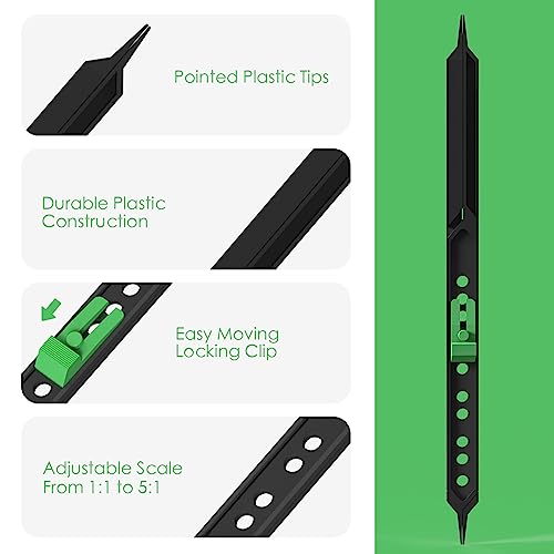 Ferramenta de desenho de artista divisor proporcional, divisor de escala de 25 cm para artistas, est