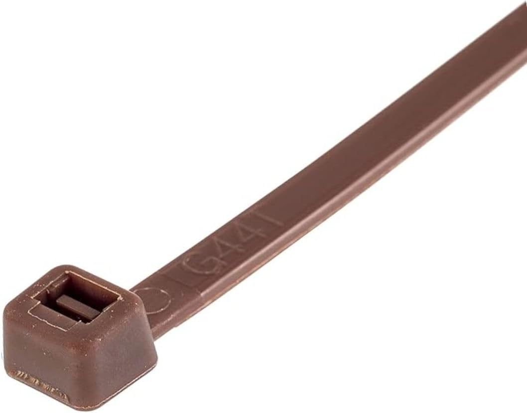GTSE 14 Inch Brown Zip Ties, 1,000 Bulk Pack, 50lb Strength, UV Resistant Long Nylon Cable Ties, Self-Locking 14" Tie Wraps