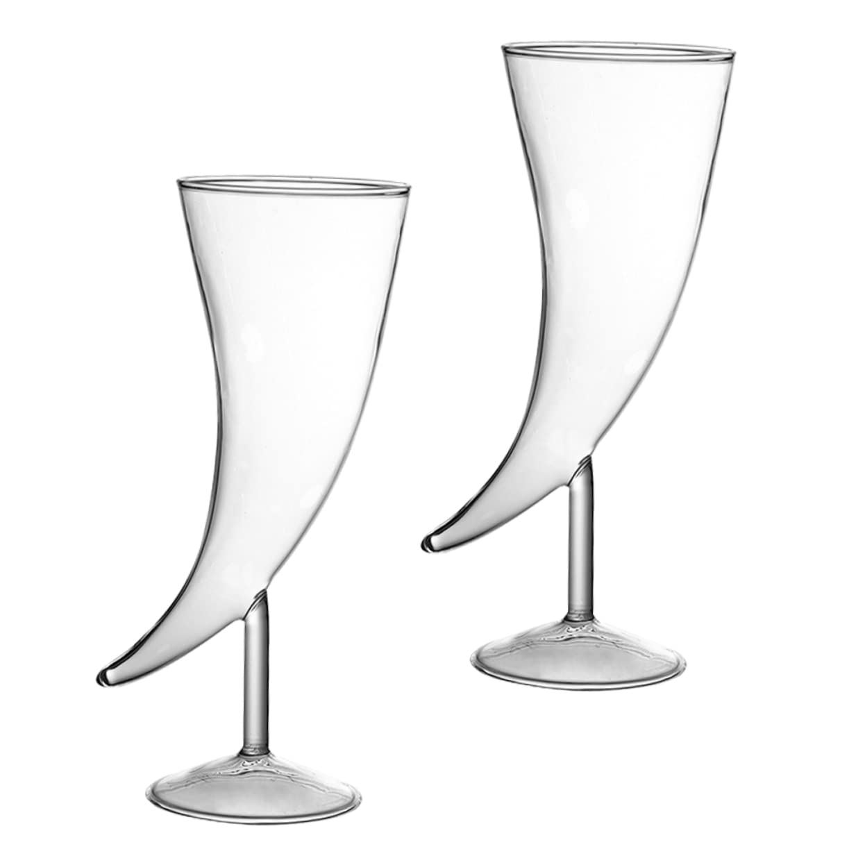 Verres corne créatifs COLLBATH en verre transparent haute pureté pour art de la table raffiné