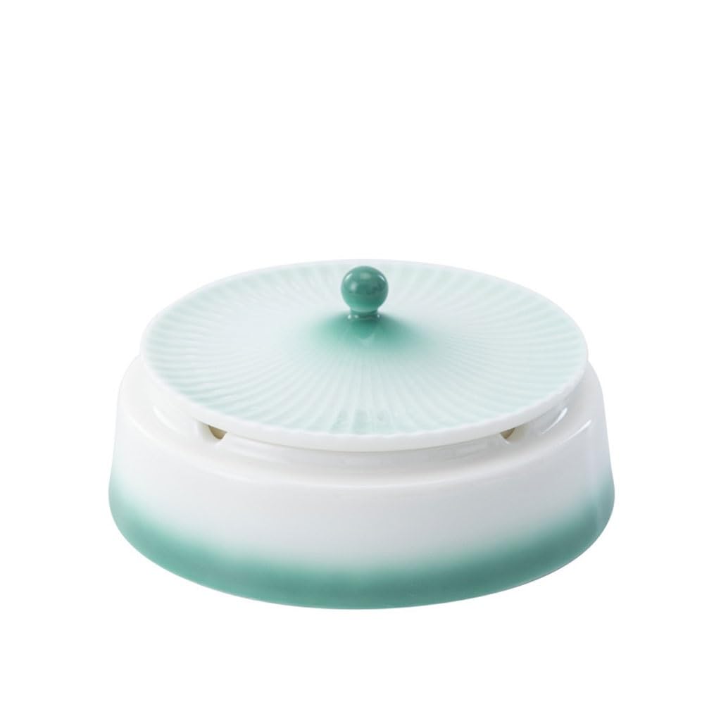 Gthtuhfd White Ash Tray Porcelain Ashtray Living Room Office Gradient Ceramic With Cover Creative Chinese Style Countertop Ashtray For Outside Patio