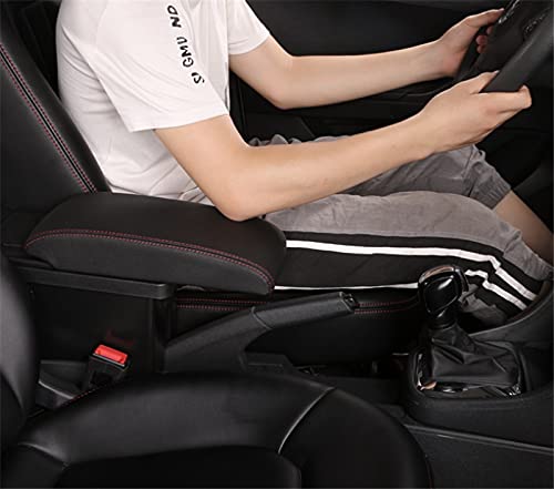 Contenitore Portaoggetti Bracciolo Auto In PU Con 3 Porte USB Per Peugeot 2008 (2013-2019) - Nero