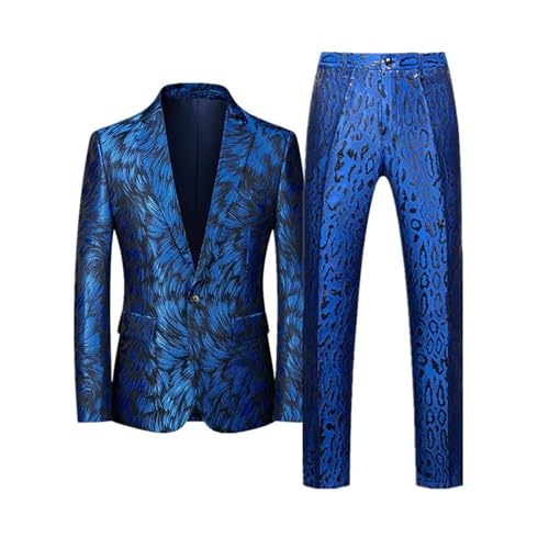 Men's Slim Fit 2-Piece Suit - Wedding Blazer & Pants Set for Party & Formal Events2