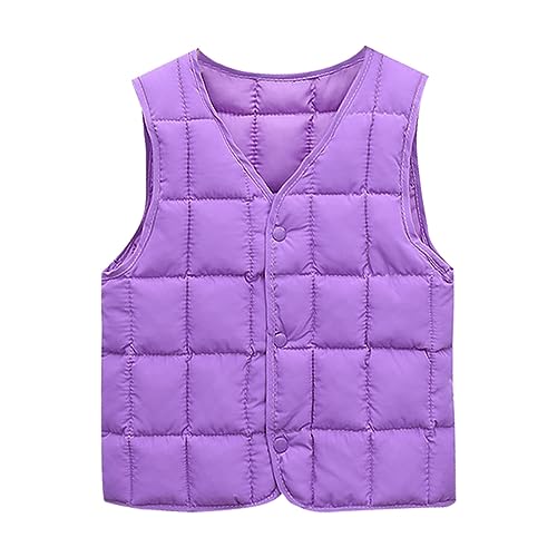 Toddler Boys Girls Down Vest Coat Front Buckle Solid Color Children's Jacket Vest Warm Autumn Winter Waistcoat