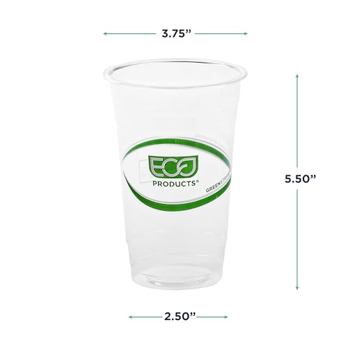 ECO PRODUCTS GreenStripe Clear Disposable Cold Cups, 20 oz, 1000 Count by ECO PRODUCTS - Used condition - Image 3