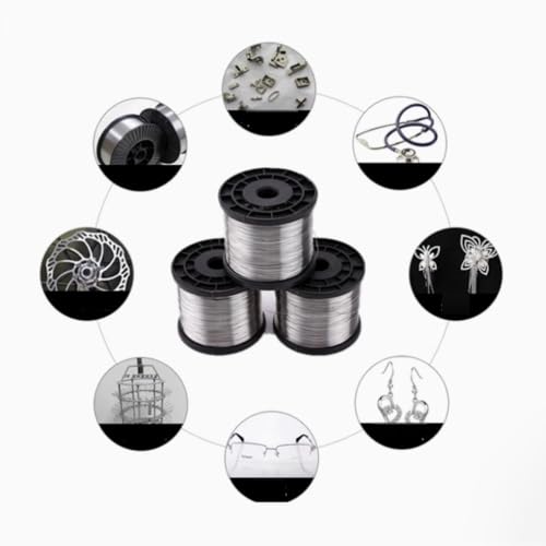 Alambre de titanio de alta pureza Ti≥99.99%, hilo de titanio para experimentos científicos, 10 metros de largo, diámetro opcional de 0.05 a 8 mm (Φ 0.2mm) miniatura 5