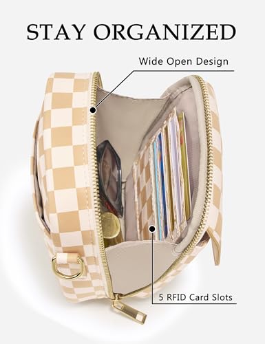 Image of Yarnic Small Crossbody Bag, Vegan Leather Cell Phone Purse for Women, Vintage Wallet Bag with Card Slots
