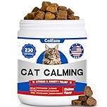 ColEaze Cat Calming Chews 230 ct - Cat Anxiety Relief with Chamomile& L-Theanine |for Stress, Travel, Barking, Grooming, Support Relaxation| for All Breeds & Ages