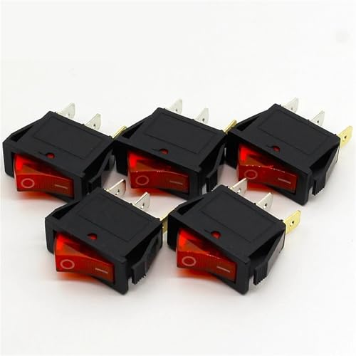 Interrupteur à bascule 3 broches ON/OFF G132 15A/250V lot de 5 pièces pour circuits électriques