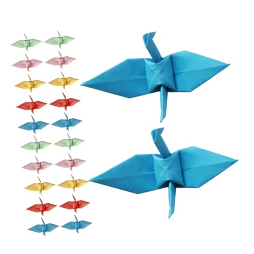 FRCOLOR 100pcs Origami Crane Place Cards Handmade Paper Cran