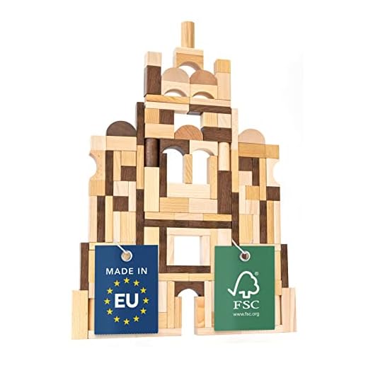 LISA & MAX Premium Holzbausteine (130 Teile)