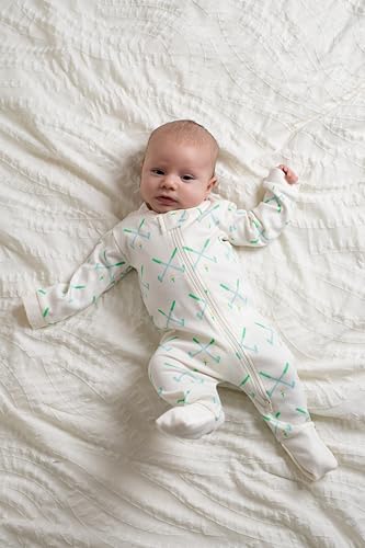 Image of MONICA + ANDY One Piece Baby Pajamas, 100% Organic Baby Clothes for Girls and Boys, Sizes For Newborn and Infant