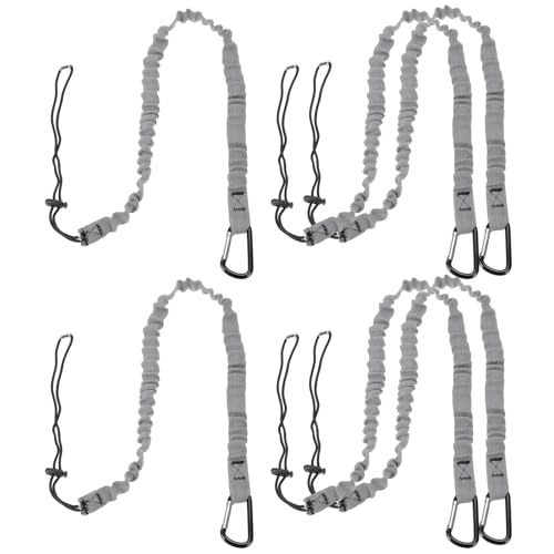 QUARKZMAN Longe Rétractable pour Outils 3.6ft avec Boucle Aluminium Simple Et Extrémité Réglable, Limite De Poids Maximale 10KG / 22lb, Longe De Sécurité Anti-Chute pour Outils, Gris 6 Pack